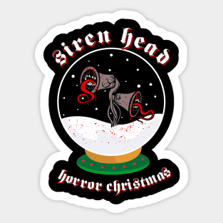 Siren Head Horror Christmas snow globe Sticker